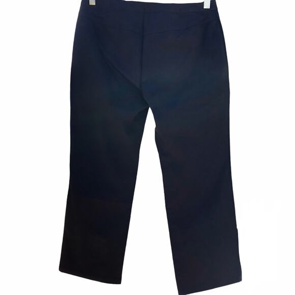 Loft black lace up front cropped stretch pants size 6 Petite - Picture 3 of 5